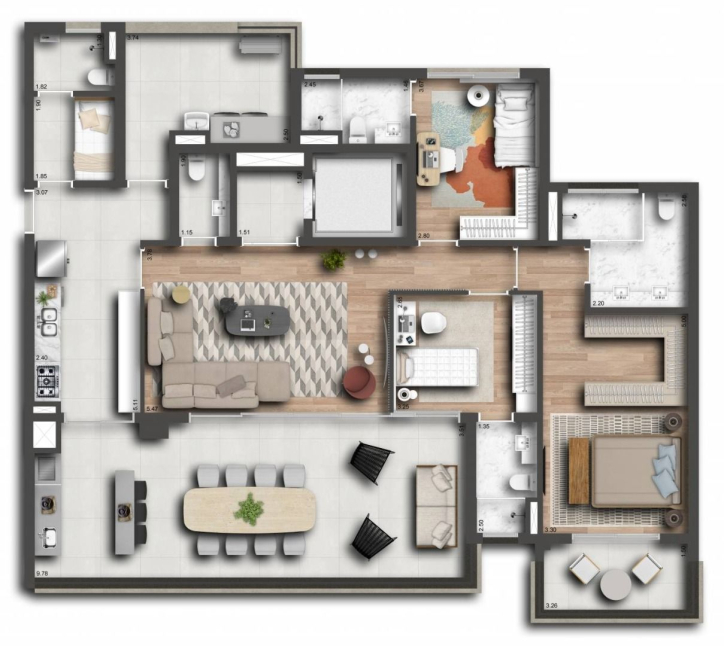 Apartamento à venda com 3 quartos, 173m² - Foto 21