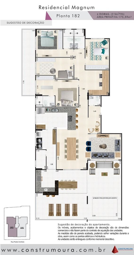 Cobertura à venda com 4 quartos, 175m² - Foto 3