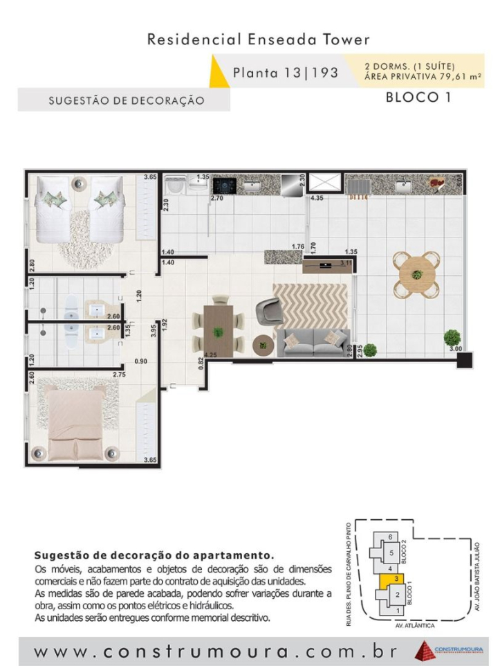 Apartamento à venda com 2 quartos, 79m² - Foto 3