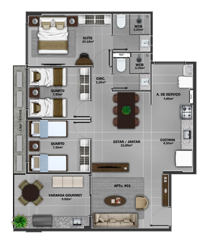 Apartamento à venda com 3 quartos, 85m² - Foto 15