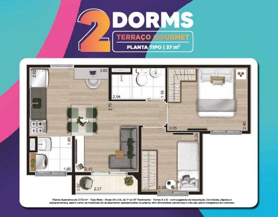 Apartamento à venda com 2 quartos, 37m² - Foto 19