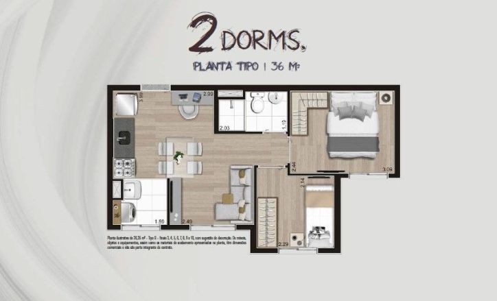 Apartamento à venda com 2 quartos, 36m² - Foto 12