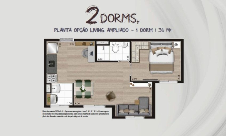 Apartamento à venda com 2 quartos, 36m² - Foto 13