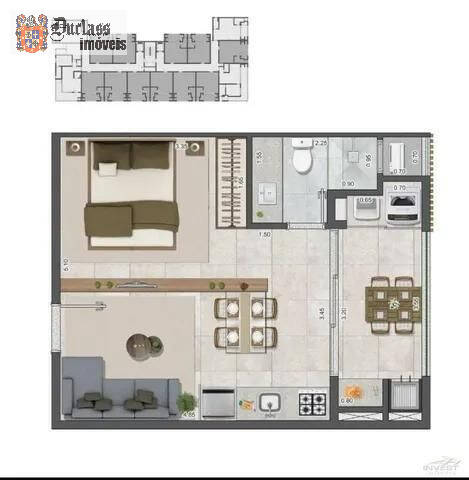 Apartamento à venda com 1 quarto, 35m² - Foto 6