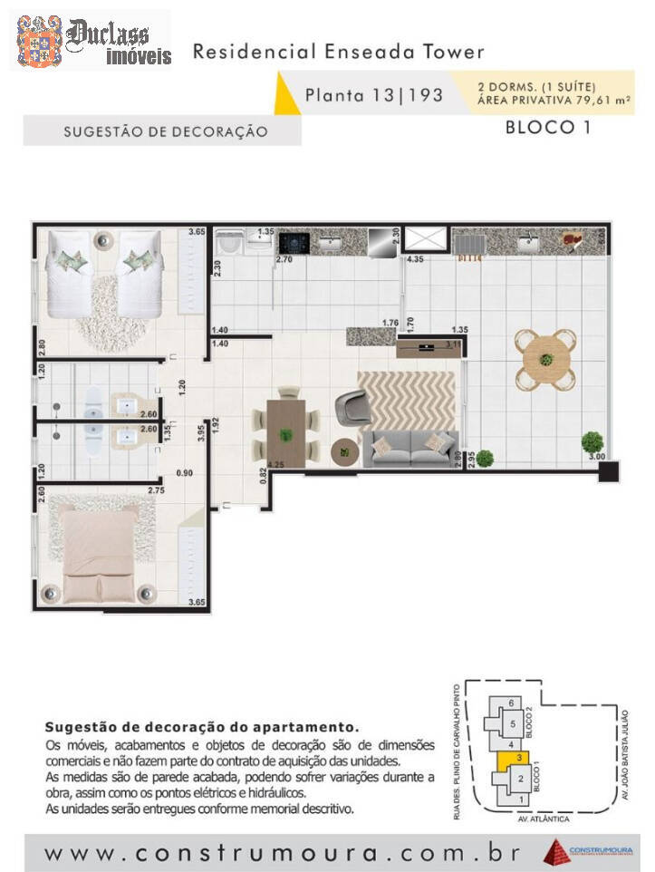 Apartamento à venda com 2 quartos, 79m² - Foto 3