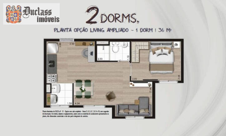 Apartamento à venda com 2 quartos, 36m² - Foto 13