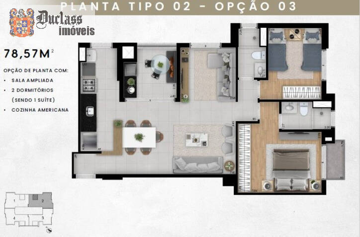 Apartamento à venda com 3 quartos, 78m² - Foto 10