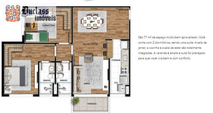 Apartamento à venda com 2 quartos, 76m² - Foto 4